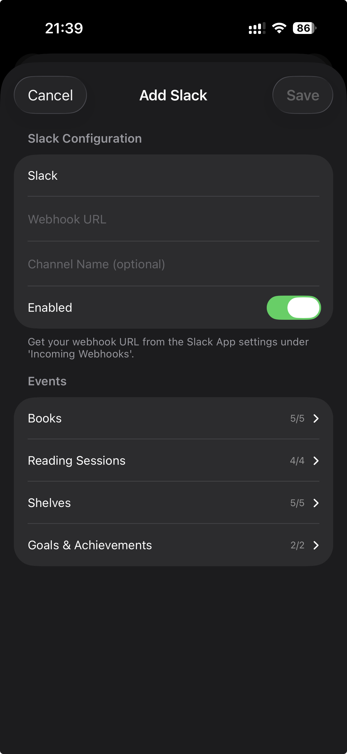 Add Slack Integration