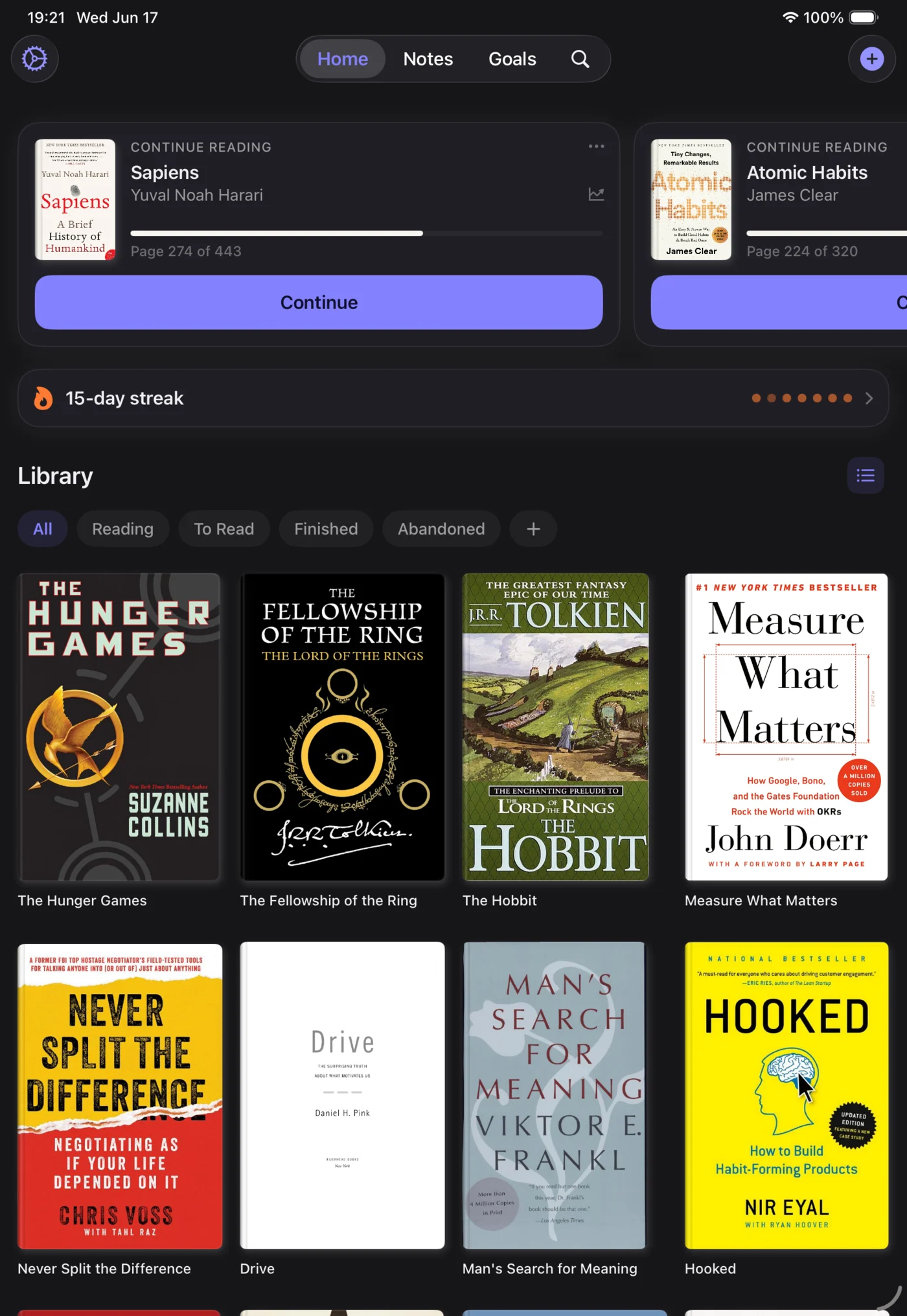 Reading Habit on iPad