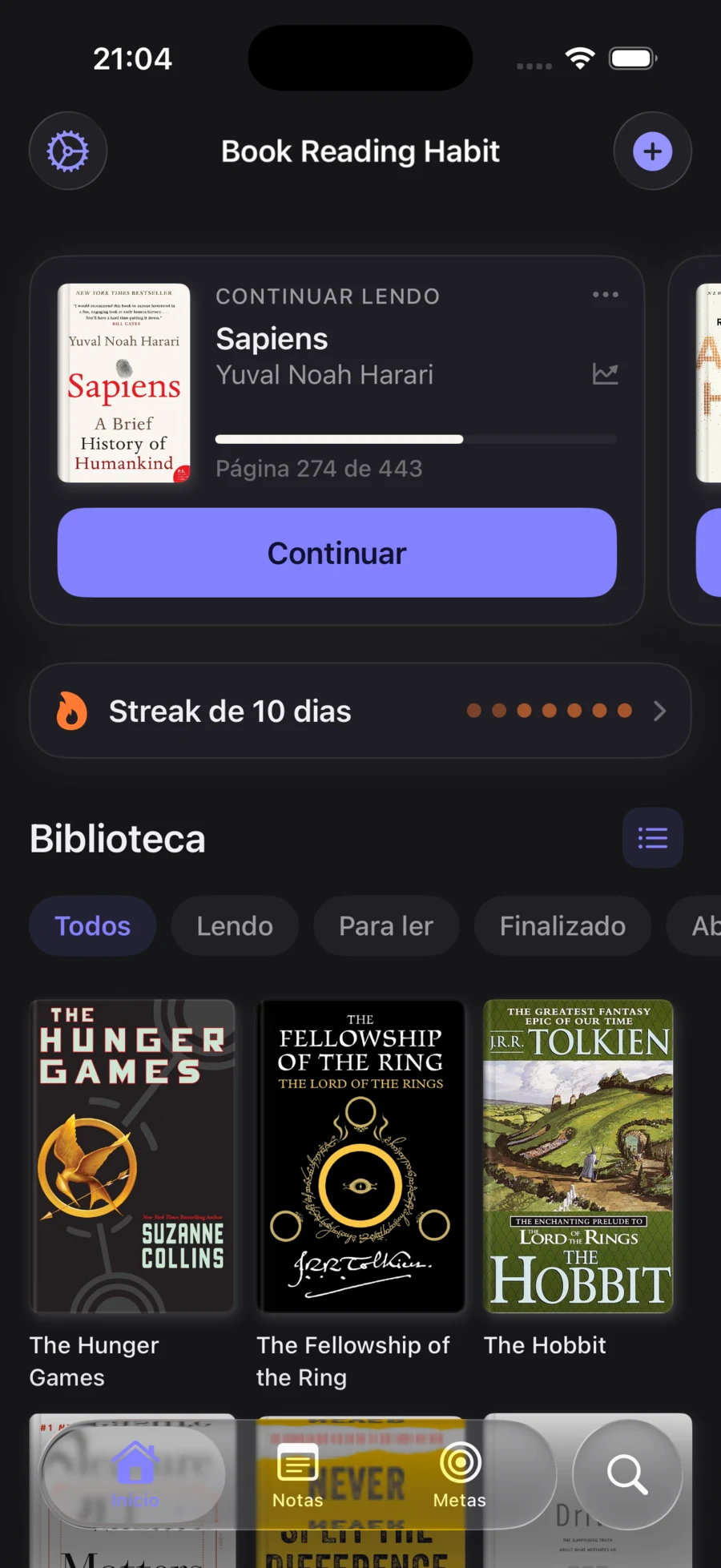 Sua biblioteca