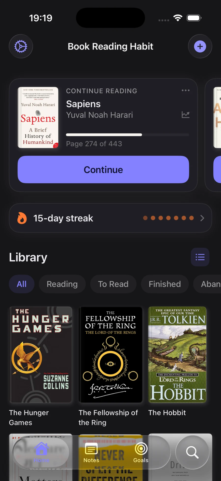 Reading Habit on iPhone